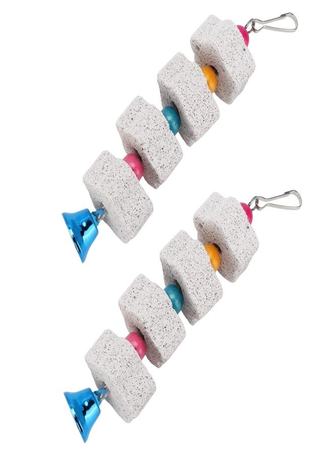 Zhuluck 2Pcs White Bird Beak Grinding Stone Chewing Toys Bird Beak Grinding Stone for Parrots Hamsters and Other Small Animals Pet Supplies Small in Size - Image 1